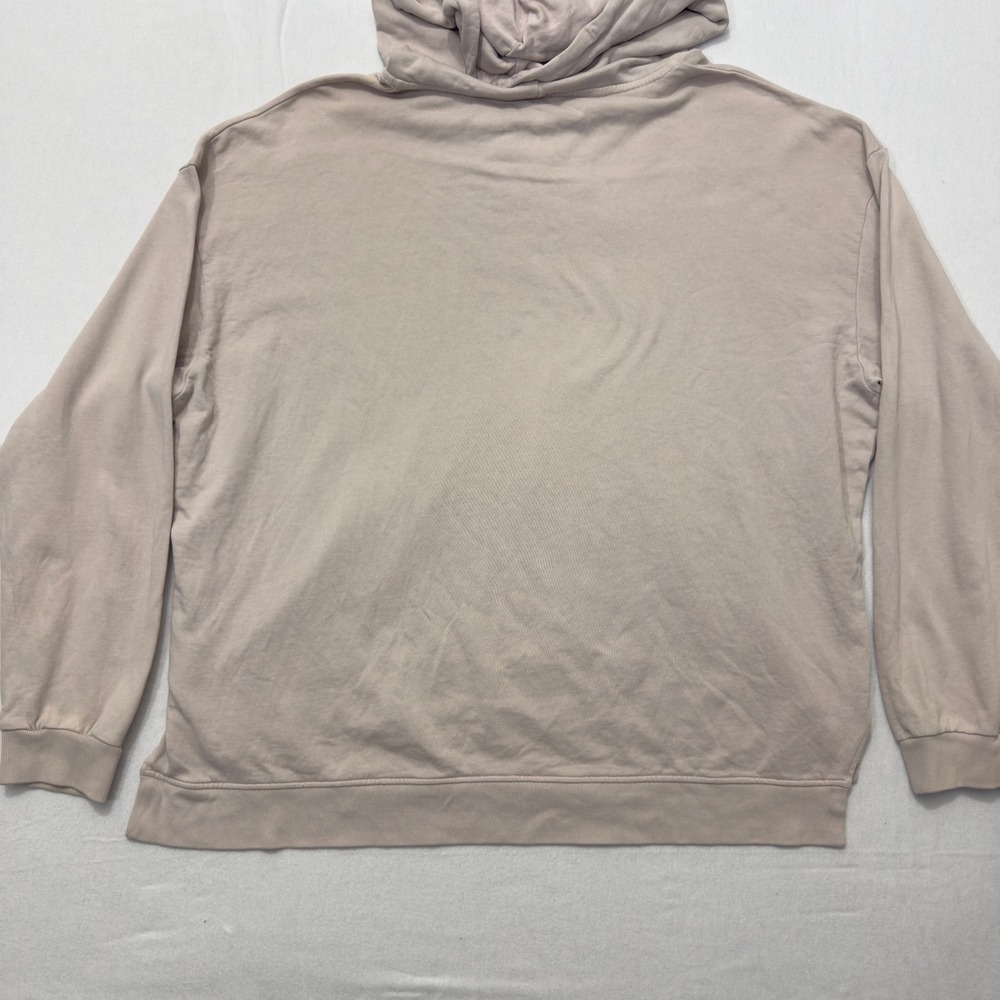 AllSaints Oversized Tor Hoodie Unisex S/M Beige Cotton Modal Lined Minimalist‎ - Picture 4 of 13